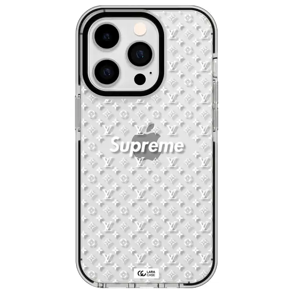 Supreme Center Apple iPhone 14 pro impact black border Case