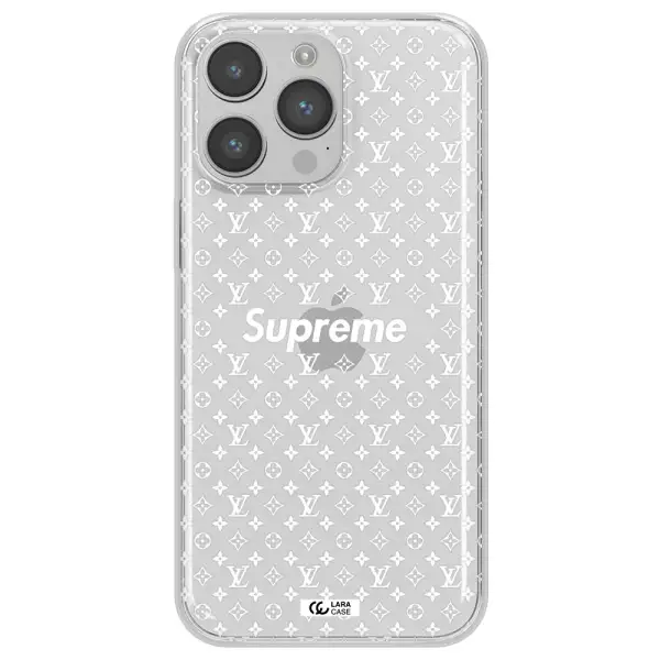 Supreme Center Apple iPhone 14 pro max Clear TPU Case