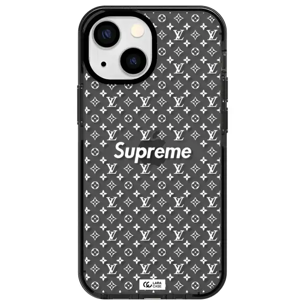 Supreme Center Apple iPhone 15 impact Smoke Black Case