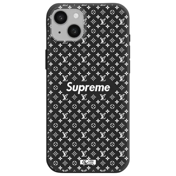 Supreme Center Apple iphone 15 plus Silicone black Case