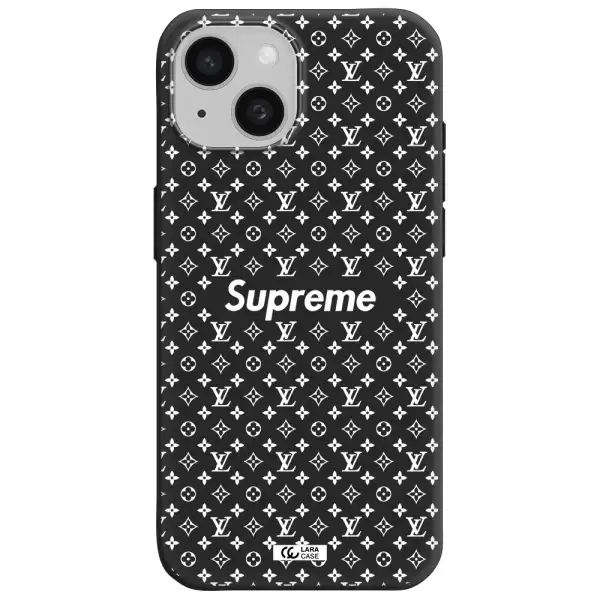 Supreme Center Apple iPhone 15 Silicone black Case