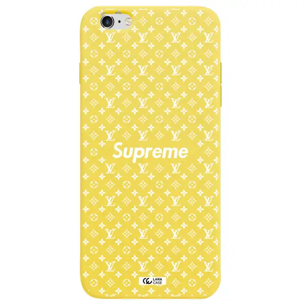 Supreme Center Apple iPhone 6 plus Silicone canary yellow Case