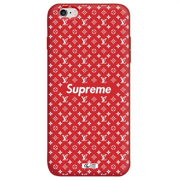 Supreme Center Apple iPhone 6 plus Silicone Imperial Red Case