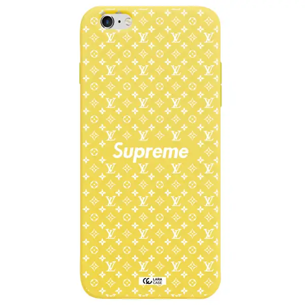Supreme Center Apple iPhone 6 s plus Silicone canary yellow Case