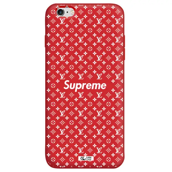 Supreme Center Apple iPhone 6 s plus Silicone Imperial Red Case