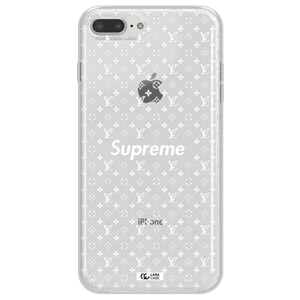 Supreme Center Apple iPhone 8 plus Clear TPU Case