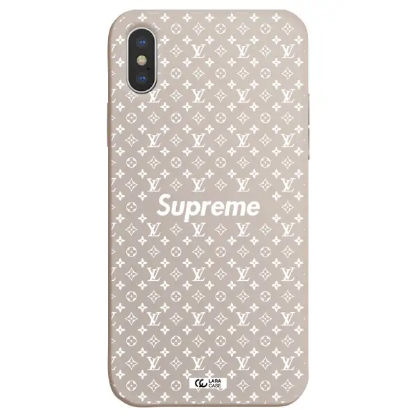 Supreme Center Apple iPhone X Silicone Stone Case