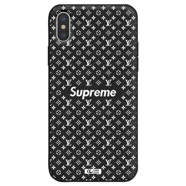 Supreme Center Apple iPhone XS Silicone black Case