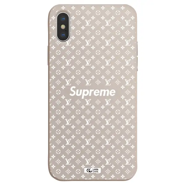 Supreme Center Apple iPhone XS Silicone Stone Case
