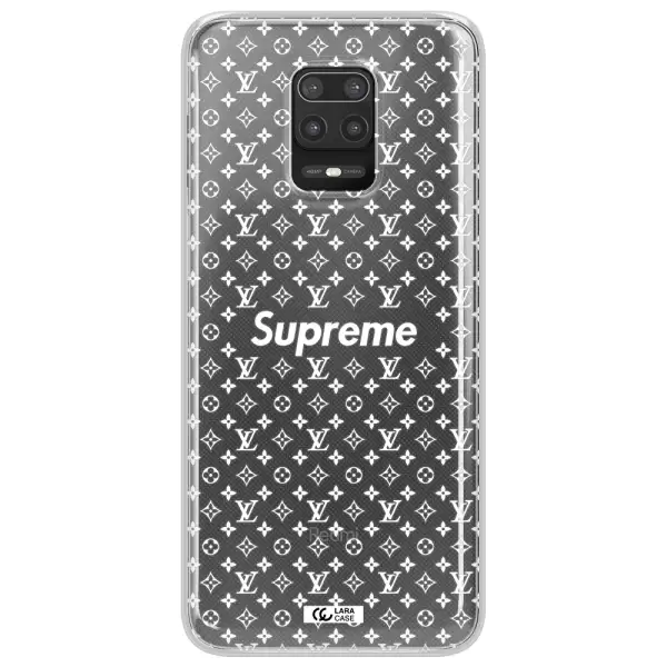 Supreme Center Xiaomi Note 9S Clear TPU Case