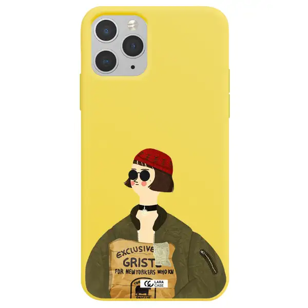 Mathilda Apple iPhone 11 pro max Silicone canary yellow Case