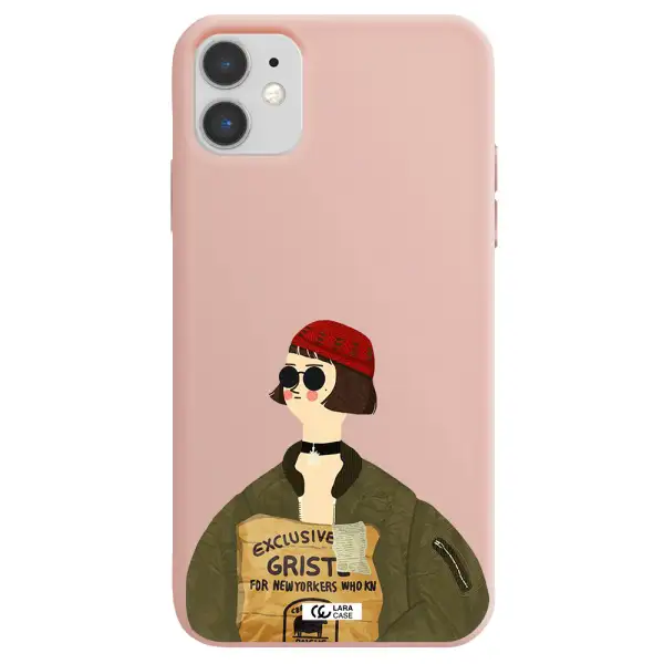 Mathilda Apple iPhone 11 Silicone pastel pink Case