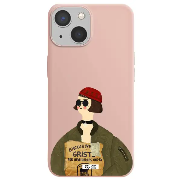 Mathilda Apple iPhone 13 mini Silicone pastel pink Case