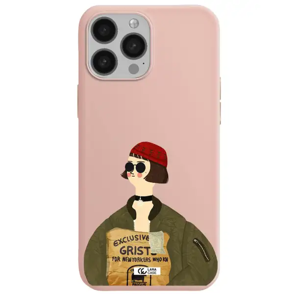 Mathilda Apple iPhone 13 Pro Max Silicone pastel pink Case