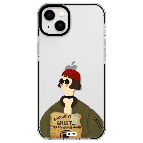 Mathilda Apple iPhone 14 plus impact black border Case