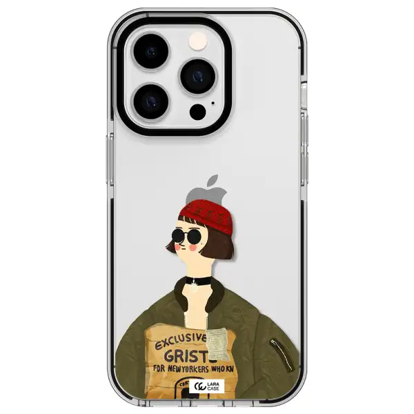 Mathilda Apple iPhone 14 pro impact black border Case