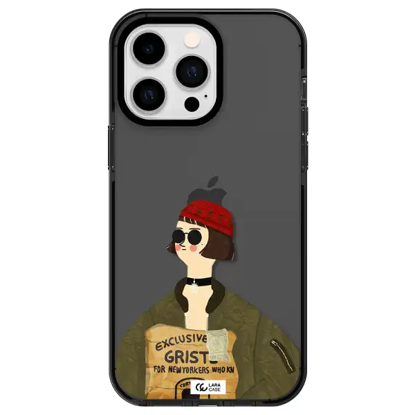 Mathilda Apple iPhone 14 pro max impact Smoke Black Case