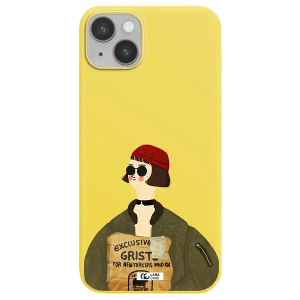 Mathilda Apple iPhone 14 Silicone canary yellow Case