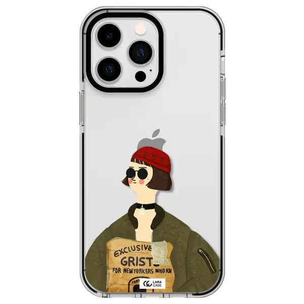 Mathilda Apple iPhone 15 Pro impact black border Case