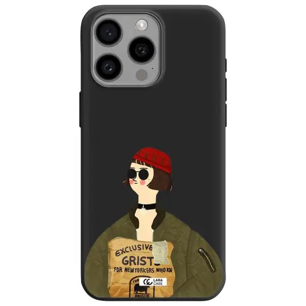 Mathilda Apple Iphone 15 Pro max Silicone black Case