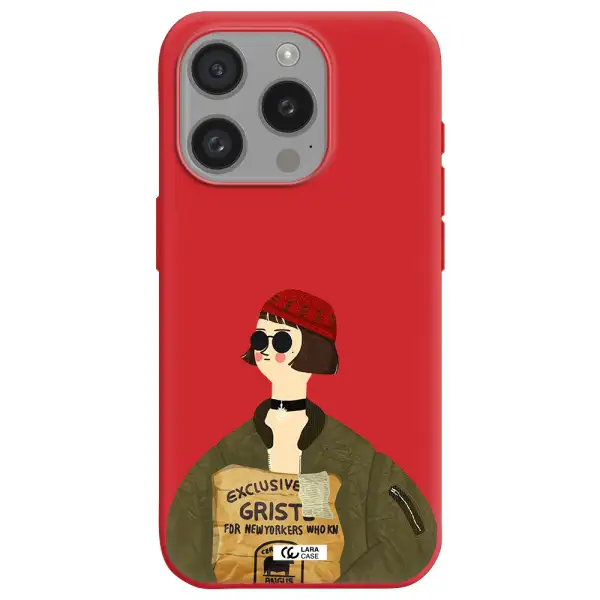 Mathilda Apple Iphone 15 Pro Silicone Imperial Red Case