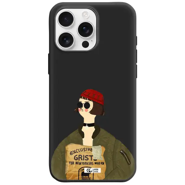 Mathilda Apple Iphone 16 Pro Max Silicone Black Case