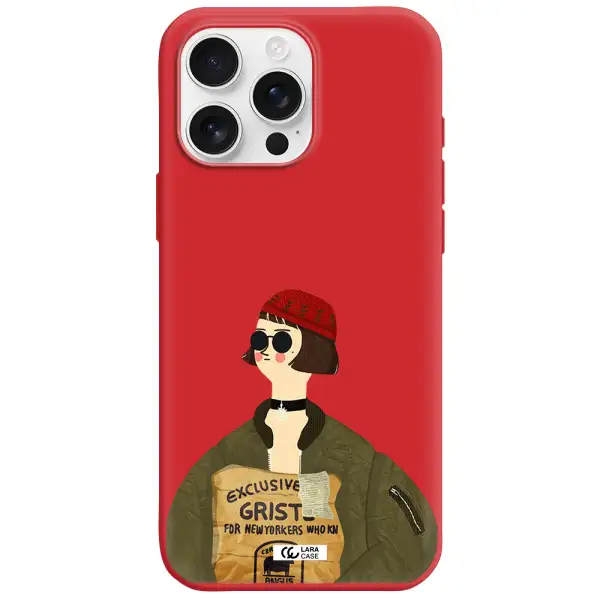 Mathilda Apple Iphone 16 Pro Max Silicone Imperial Red Case