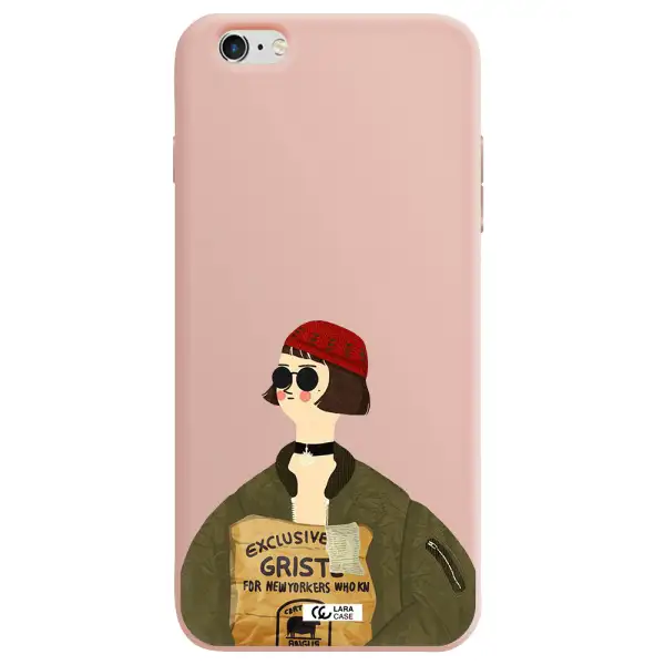 Mathilda Apple iPhone 6 plus Silicone pastel pink Case