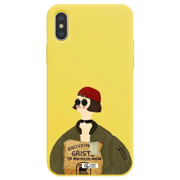 Mathilda Apple iPhone XS Silicone canary yellow Case