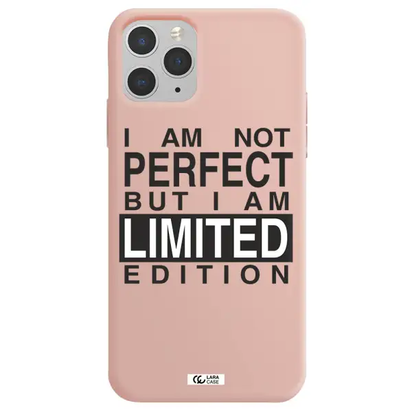 I Am Not Perfect Apple iPhone 11 pro max Silicone pastel pink Case