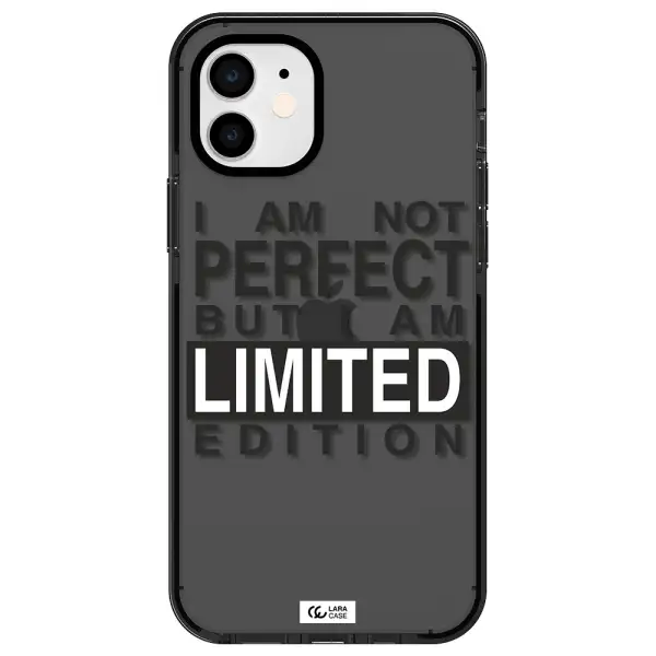 I Am Not Perfect Apple iPhone 12 impact Smoke Black Case