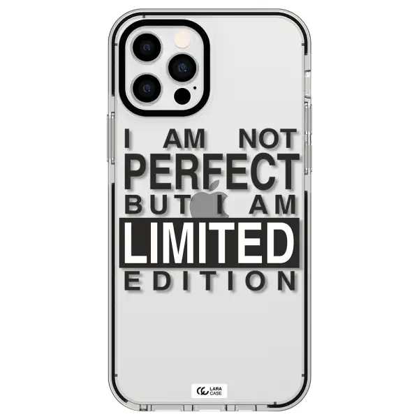 I Am Not Perfect Apple iPhone 12 pro impact black border Case