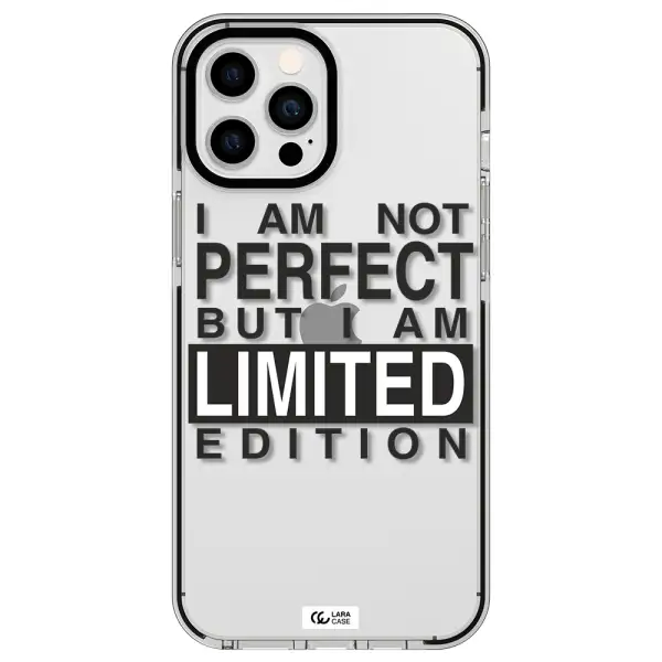 I Am Not Perfect Apple iPhone 12 pro max impact black border Case