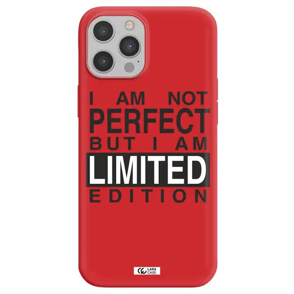 I Am Not Perfect Apple iPhone 12 pro Silicone Imperial Red Case