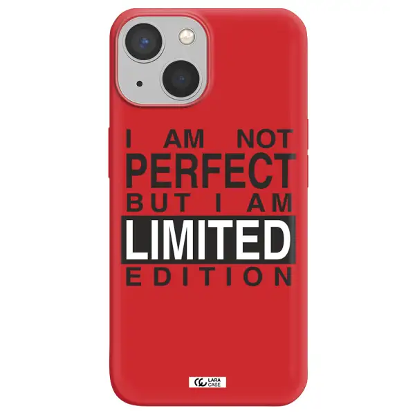 I Am Not Perfect Apple iPhone 13 mini Silicone Imperial Red Case