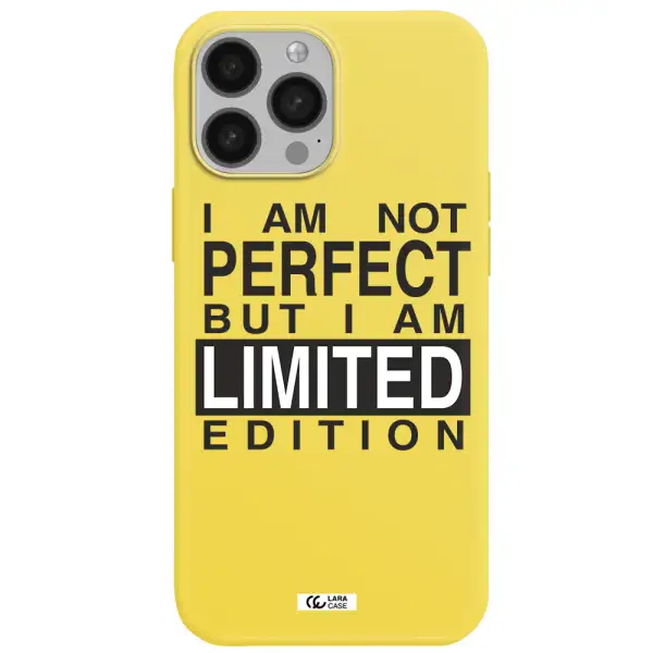 I Am Not Perfect Apple iPhone 13 Pro Silicone canary yellow Case