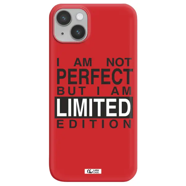 I Am Not Perfect Apple iPhone 14 plus Silicone Imperial Red Case