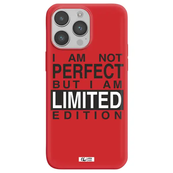 I Am Not Perfect Apple iPhone 14 pro max Silicone Imperial Red Case
