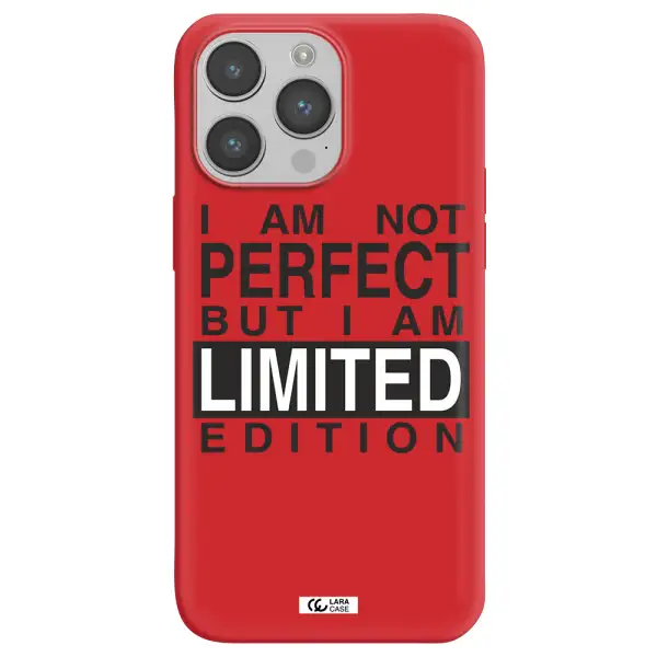 I Am Not Perfect Apple iPhone 14 pro Silicone Imperial Red Case