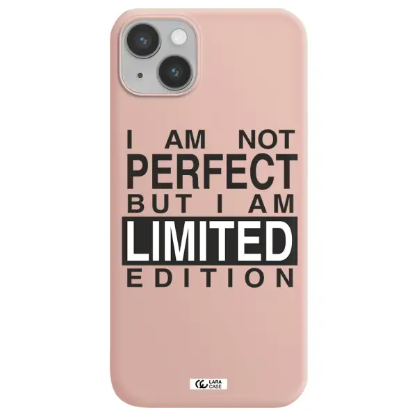 I Am Not Perfect Apple iPhone 14 Silicone pastel pink Case
