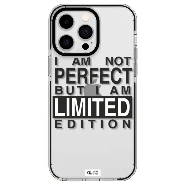 I Am Not Perfect Apple iPhone 15 Pro impact black border Case