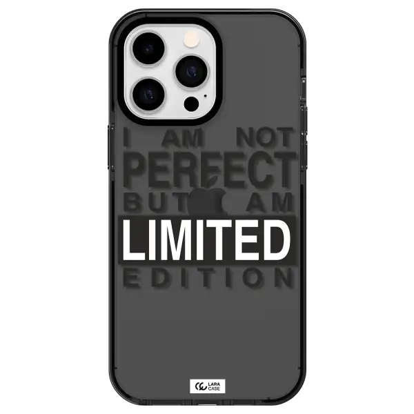 I Am Not Perfect Apple iPhone 15 Pro impact Smoke Black Case