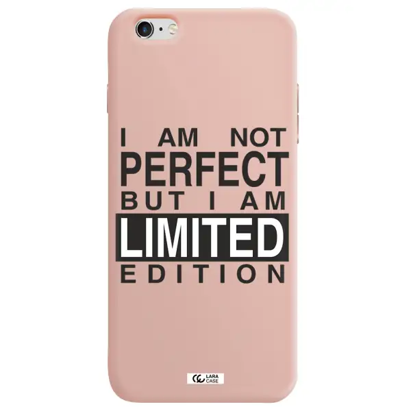 I Am Not Perfect Apple iPhone 6 plus Silicone pastel pink Case