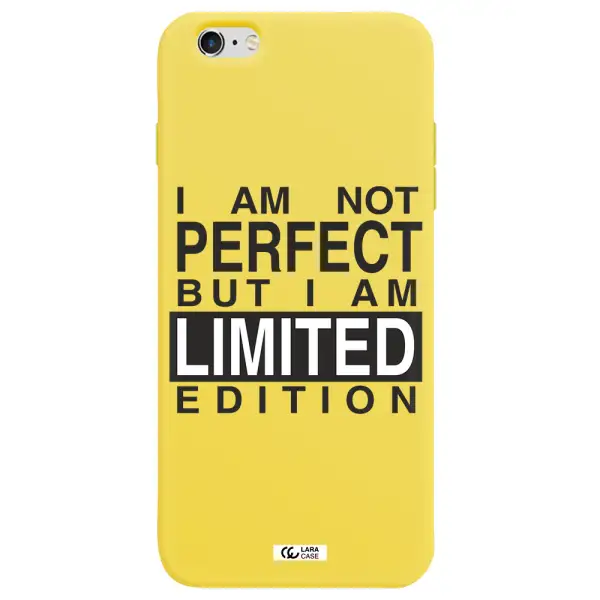 I Am Not Perfect Apple iPhone 6 s plus Silicone canary yellow Case