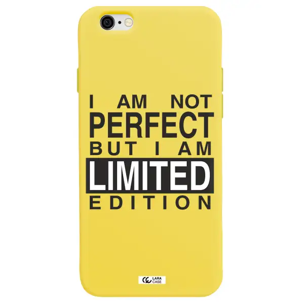 I Am Not Perfect Apple iPhone 6 Silicone canary yellow Case