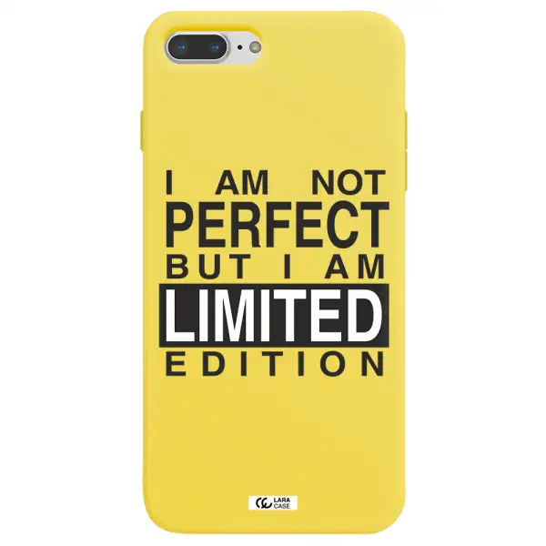 I Am Not Perfect Apple iPhone 8 plus Silicone canary yellow Case