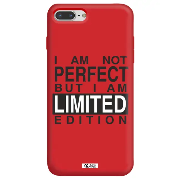 I Am Not Perfect Apple iPhone 8 plus Silicone Imperial Red Case