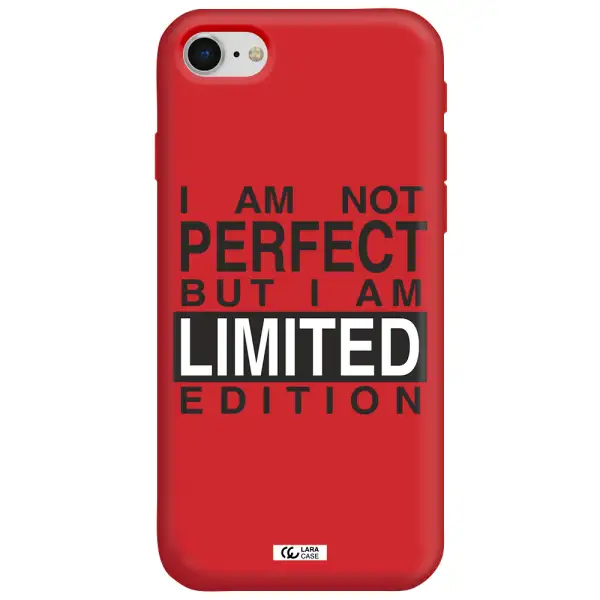 I Am Not Perfect Apple iPhone se 2020 Silicone Imperial Red Case
