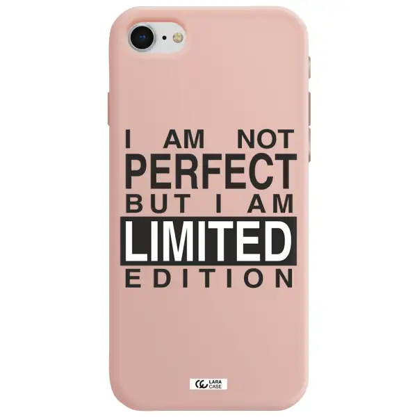 I Am Not Perfect Apple iPhone se 2020 Silicone pastel pink Case