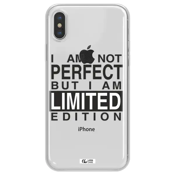 I Am Not Perfect Apple iPhone X Clear TPU Case